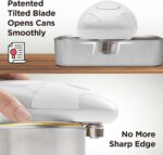 Kitchen Mama Auto Electric Can Opener: Open Your Cans with A Simple Press of Button - Automatic, Hands Free, Smooth Edge, Food-Safe, Battery Operated, YES YOU CAN (White) - Image 4
