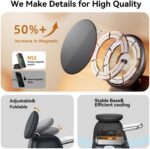 Wireless Charging Station with 15W Fast Mag-Safe Charging for iPhone 16/15/14/13/12 Series, Magnetic Charging Stand 5W for Apple Watch 10~1/Ultra/SE&Airpods, 2 in 1 Wireless Travel Charger (Black) - Image 5