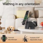 Wireless Charging Station with 15W Fast Mag-Safe Charging for iPhone 16/15/14/13/12 Series, Magnetic Charging Stand 5W for Apple Watch 10~1/Ultra/SE&Airpods, 2 in 1 Wireless Travel Charger (Black) - Image 7