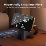 Wireless Charging Station with 15W Fast Mag-Safe Charging for iPhone 16/15/14/13/12 Series, Magnetic Charging Stand 5W for Apple Watch 10~1/Ultra/SE&Airpods, 2 in 1 Wireless Travel Charger (Black) - Image 9