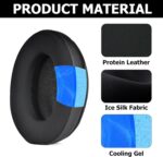 Cloud 2 Ear Pads Cooling Gel Ear Cushions Pads for Kingston HyperX Cloud II/Cloud III/Cloud Flight/CloudX/Cloud/Cloud Alpha/Cloud Core/Mix Headsets Earcups Parts (Black) - Image 4