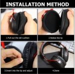 Cloud 2 Ear Pads Cooling Gel Ear Cushions Pads for Kingston HyperX Cloud II/Cloud III/Cloud Flight/CloudX/Cloud/Cloud Alpha/Cloud Core/Mix Headsets Earcups Parts (Black) - Image 6