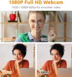 TOUCAN 1080P Webcam with Microphone, Noise-Canceling Mic, 90°FOV Computer Camera, Privacy Cover, Plug and Play USB Webcam for PC, Skype, Zoom, FaceTime, Laptop/MacBook/Tablet - Image 4