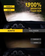 AUXITO 2025 𝟗𝟎𝟎𝟓 𝐇𝟏𝟏 Fog Lights, 𝟔𝟎𝟎𝟎𝟎𝐋𝐌 Super Bright HB3 H8/H9 Fog Bulbs, Real Mini Size Plug and Play, Non-polarity, Pack of 4 - Image 3