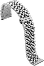 Dressy Quick Release Watch Band 7 Rows Stainless Steel Watch Bracelet Straps 20mm/22mm Metal Replacement Strap for Men Ladies, Black ,Silver, Two-Tone: Gold ,Rose Gold - Image 3