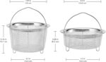 Instant Pot Official Mesh Steamer Basket Set, Stainless Steel, Dual-Purpose Steamer & Strainer, Easy-Lift Handle, Dishwasher Safe, Rust-Resistant, Essential Accessory for Healthy Cooking - Image 3