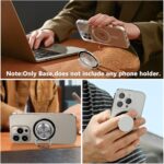 Magnetic Base Compatible with Popsockets Phone Grip,Removable Base for Cell Phone MagSafe and Tablets Smartphone Cases, Upgrade Your Kickstand,Clear Black - Image 5