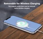 Magnetic Base Compatible with Popsockets Phone Grip,Removable Base for Cell Phone MagSafe and Tablets Smartphone Cases, Upgrade Your Kickstand,Clear Black - Image 6