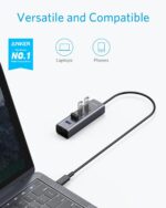 Anker USB C Hub, 4 USB 3.0 Ports, Aluminum USB-C to USB Adapter, Compatible with MacBook Pro 2018/2017, ChromeBook, XPS, Galaxy S9/S8, and More Devices - Image 3