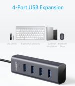 Anker USB C Hub, 4 USB 3.0 Ports, Aluminum USB-C to USB Adapter, Compatible with MacBook Pro 2018/2017, ChromeBook, XPS, Galaxy S9/S8, and More Devices - Image 4