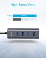 Anker USB C Hub, 4 USB 3.0 Ports, Aluminum USB-C to USB Adapter, Compatible with MacBook Pro 2018/2017, ChromeBook, XPS, Galaxy S9/S8, and More Devices - Image 5