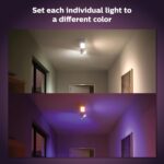 Philips Hue White and Color Ambiance Centris Smart LED Ceiling Light - Includes (1) Color Changing Light Fixture in White with 2 Individually Adjustable Spotlights - Works with Voice - Image 4