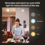 Philips Hue White and Color Ambiance Centris Smart LED Ceiling Light - Includes (1) Color Changing Light Fixture in White with 2 Individually Adjustable Spotlights - Works with Voice - Image 6