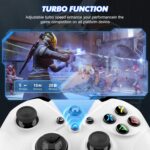 Need to Upgrade Wireless Controller for Xbox Series X/S/Xbox One/Xbox One S/One X Android/PC/Steam Gaming Controller with Dual Vibration/Macro/Turbo/3.5mm Audio Jack White - Image 7