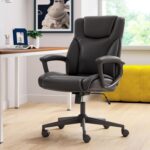 Serta Connor Executive Office, Ergonomic Computer Chair with Layered Body Pillows, Contoured Lumbar, Adjustable Seat Height, Bonded Leather, Black - Image 3