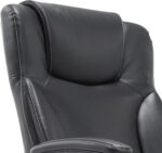 Serta Connor Executive Office, Ergonomic Computer Chair with Layered Body Pillows, Contoured Lumbar, Adjustable Seat Height, Bonded Leather, Black - Image 5