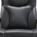 Serta Connor Executive Office, Ergonomic Computer Chair with Layered Body Pillows, Contoured Lumbar, Adjustable Seat Height, Bonded Leather, Black - Image 6
