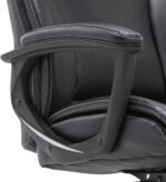 Serta Connor Executive Office, Ergonomic Computer Chair with Layered Body Pillows, Contoured Lumbar, Adjustable Seat Height, Bonded Leather, Black - Image 7