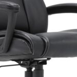 Serta Connor Executive Office, Ergonomic Computer Chair with Layered Body Pillows, Contoured Lumbar, Adjustable Seat Height, Bonded Leather, Black - Image 8