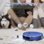 2 in 1 Mopping and Vacuuming Robot, Robot Vacuum and Mop Combo Compatible with WiFi/App, Robotic Vacuum Cleaner Self-Charging, Slim, Ideal for Pet Family, Hard Floor, Hair, Low Pile Carpet - Image 6