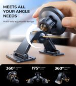 VICSEED for MagSafe Car Mount [Strongest Dashboard Adhesive & 25N Magnetic] Cell Phone Holders for Your Car, 360° Adjustable Phone Holder Mount for All Smartphones & Vehicles - Image 6