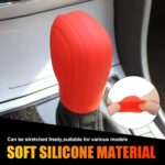 2 PCS Auto Shift Cover, Environmentally Friendly Silicone Open Anti-Slip Automatic Knob Gear Lever Protective Cover, Car Decorative Accessories, Compatible with Most Car Models (Red) - Image 5