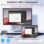 USB C Video Output Hub, 3 USB-C & 2 USB-A 3.2 10Gbps Ports, 4K@60Hz HDMI, 100W PD, SD/TF, USBC Splitter Dual Monitor Adapter for MacBook Pro/Air, iMac, iPad Pro, XPS, Surface, Galaxy S22, Samsung DEX - Image 5