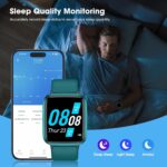Fitness Tracker, Fitness Watch with Blood Oxygen, Blood Pressure & Heart Rate Monitor, Steps Calories Counter, Sleep Monitor, Pedometer 50 Meters Waterproof, Smart Watch for Android iPhones - Image 4
