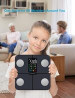 Digital Smart Body Weight Scale - Large Display Bathroom Fat Loss Scales High Accurate 15 Health Indicators Analyzer Fit Weighing Scale for BMI Heart Rate Home Gym Workout - Image 3