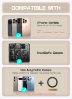 SUPCASE for MagSafe Wallet with Stand, Magnetic Wallet for Men Women, [Hold 6 Cards] [RFID Blocking] [Strong Magnetic Lock] Phone Stand Card Holder for iPhone 16/15/14/13/12 Series, Frost Gray - Image 3