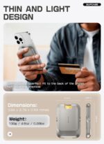 SUPCASE for MagSafe Wallet with Stand, Magnetic Wallet for Men Women, [Hold 6 Cards] [RFID Blocking] [Strong Magnetic Lock] Phone Stand Card Holder for iPhone 16/15/14/13/12 Series, Frost Gray - Image 4