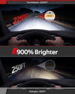 Torchbeam 9005/HB3 Bulbs T7 Series, 68,000LM 900% Ultra Brighter Light Bulbs, 6500K 9005 Light with High Speed Fan, 5Min Quick Installation Fog Light, 60000 Hours Lifelong, Pack of 2 - Image 3