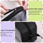 Travel Toiletry Bag for Women Men, Translucent Waterproof Travel Makeup Cosmetic Pouch Traveling Organizer for Toiletries, Cosmetic, Accessories CynynYxy (A-Black) - Image 5