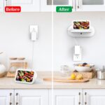 PlusAcc Wall Mount for Show 5 - Space-Saving Wall Stand Shelf Bracket Compatible with Google Nest Hub and Show 5 (3rd & 2nd & 1st Gen), Built-in Cable Management (White) - Image 4