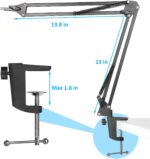 Yeti Nano Mic Boom Arm with Nano Pop Filter - Mic Suspension Boom Arm Stand and Windscreen Compatible with Blue Yeti Nano Microphone by YOUSHARES - Image 7