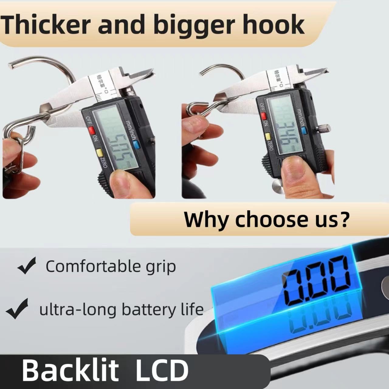 Travel Luggage Scale,USB Digital Hanging Baggage Scale for Travel,Suitcase Weight Scale with Hook for Travel Essentials,110 Pounds,Type-C Port Rechargeable - Image 5