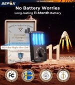 SEPOX® Smart Deadbolt Door Lock, 5-in-1 Keyless Entry (Fingerprint, Bluetooth, WiFi, Tuya APP, Key) Auto Lock/Unlock, Front Gate & Bedroom Compitable, Upgrade Lever & Knob, Unique & Universal Design - Image 3