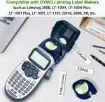 Labelife Label Tape Replace for DYMO LetraTag Label Maker Refills 91330 10697 Black on White Paper Refill for DYMO Letra Tag LT 100H LT-100T 200B QX50, 12mm x 4m 1/2'' x 13', 6-Pack - Image 3