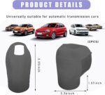 2 PCS Car Gear Shift Knob Cover, Anti-Slip Silicone Automotive Shift Lever Protective Cover, Universal Gear Shifter Stick Decoration Cover for Men Women, Car Accessories (Gray, Style 2) - Image 3
