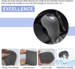 2 PCS Car Gear Shift Knob Cover, Anti-Slip Silicone Automotive Shift Lever Protective Cover, Universal Gear Shifter Stick Decoration Cover for Men Women, Car Accessories (Gray, Style 2) - Image 4