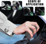 2 PCS Car Gear Shift Knob Cover, Anti-Slip Silicone Automotive Shift Lever Protective Cover, Universal Gear Shifter Stick Decoration Cover for Men Women, Car Accessories (Gray, Style 2) - Image 5