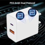 USB C Charger iPhone Charger Fast Charging 3Pack 20W PD+QC3.0 USB A Dual Port Wall Charger Block with 6FT USB C to Lightning Cable Compatible with iPhone 14 Pro Max/13Pro/12/11/XS/XR/X - Image 3