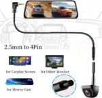 4 Pin Backup Camera Front/Rear View Camera with Great Night Vision IP68K Waterproof Reverse Camera for Truck Mirror Dash Cam HD 1080P Backup Camera for Car - Image 9