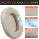 SOULWIT Cooling-Gel Replacement Earpads for Sony WH-1000XM5 (WH1000XM5) Noise Canceling Headphones, Ear Pads Cushions with High-Density Noise Isolation Foam, Added Thickness - Silver - Image 6