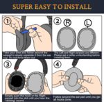 SOULWIT Cooling-Gel Replacement Earpads for Sony WH-1000XM5 (WH1000XM5) Noise Canceling Headphones, Ear Pads Cushions with High-Density Noise Isolation Foam, Added Thickness - Silver - Image 9