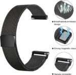 HHS Quick Release 20mm/22mm Metal Watch Band Magnetic Strap Compatible with Amazfit Bip 3 Pro/Bip U Pro/GTS, Garmin Vivoactive 3/Vivoactive 5/Venu Sq 2, Galaxy Watch Active 2, Smart Watch - Image 3