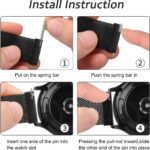 HHS Quick Release 20mm/22mm Metal Watch Band Magnetic Strap Compatible with Amazfit Bip 3 Pro/Bip U Pro/GTS, Garmin Vivoactive 3/Vivoactive 5/Venu Sq 2, Galaxy Watch Active 2, Smart Watch - Image 5