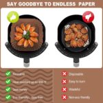 2 PCS Square Silicone Air Fryer Liners - 8 Inch Reusable Air Fryer Pot - Air Fryer Accessories - Air Fryer Inserts for 4 to 7 QT Oven Microwave Accessories (Black + Brown) - Image 4