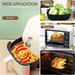 2 PCS Square Silicone Air Fryer Liners - 8 Inch Reusable Air Fryer Pot - Air Fryer Accessories - Air Fryer Inserts for 4 to 7 QT Oven Microwave Accessories (Black + Brown) - Image 9