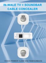 in-Wall Cable Management Kit for TV & Soundbar - Conceal Power & AV Cables, Includes Hole Saw Drill Attachment & Drywall Hand Saw for Easy Installation - Image 3